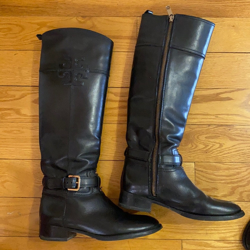 Tory Burch leather riding boot